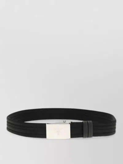 Prada Polyester Thin Belt In Black