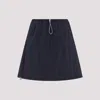 Prada Drawstring Mini Skirt In Blue