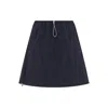 Prada Women's Ponge Tec Skirt In Blue