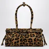 Prada Leopard Calf Hair Shoulder Bag In Beige