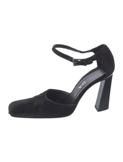 Pre-owned Prada Ponyhair D'orsay Pumps In Black