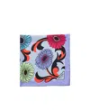 Prada Pop-retro Floral-printed Silk Scarf In Blue
