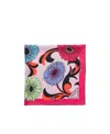 Prada Pop-retro Floral-printed Silk Scarf In Pink