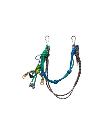 Prada Pop Strings Bag Charm In Green