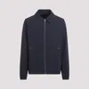 Prada Cotton Blouson With Contrasting Stitching In Svf Blu