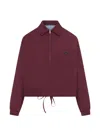 Prada Grape Poplin Jacket In Red