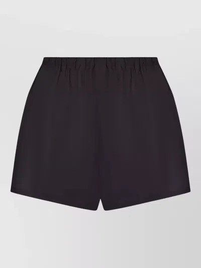 Prada Popeline Shorts Buttoned Pockets Tailored Design In Brown