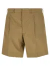 Prada Poplin Bermuda Shorts In Brown