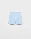 Prada Bermudas Aus Popeline In Himmelblau