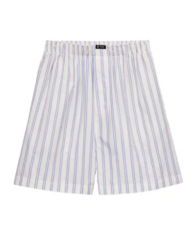 Prada Poplin Bermudas In Blue