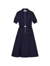 Prada Kleid Aus Popeline In Blue
