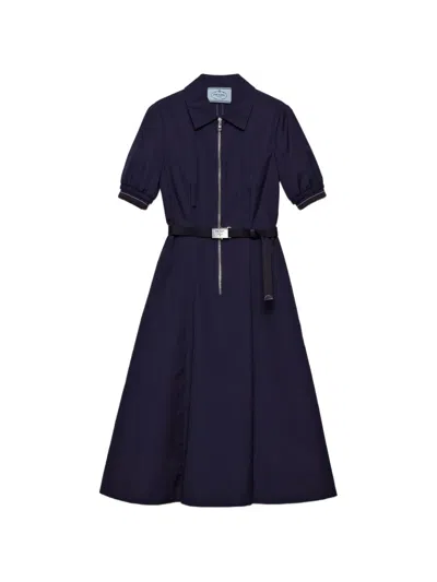 Prada Kleid Aus Popeline In Blue
