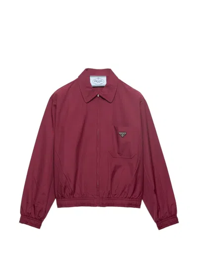 Prada Poplin Jacket In Red