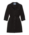 Prada Poplin Mini Dress In Black