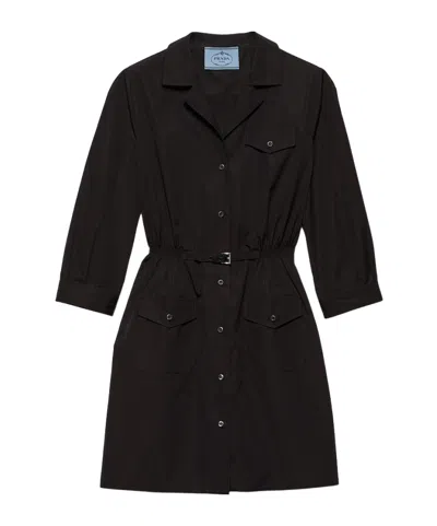PRADA POPLIN MINI-DRESS