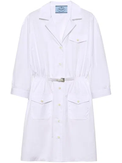 PRADA POPLIN MINI DRESS