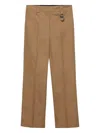 Prada Womens Brown Tailored Straight-leg Cotton Trousers In Brown