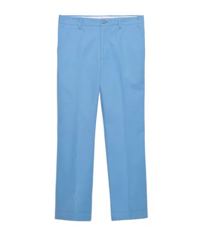 Prada Hose Aus Popeline In Blue