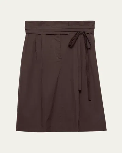 Prada Poplin Poplin Wrap Skirt