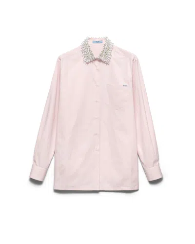 Prada Hemd Aus Popeline In Pink