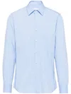 Prada Cotton Poplin Shirt In Blue