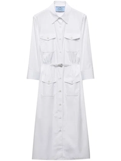 PRADA POPLIN SHIRT DRESS