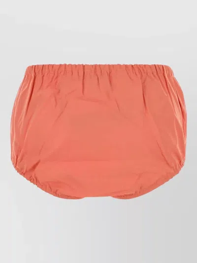 Prada Poplin Shirt Set Buttoned Pockets Waistband In Orange