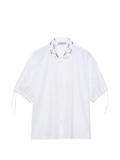Prada Short-sleeved Shirt In White