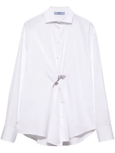 Prada White Poplin Shirt