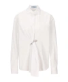 Prada White Poplin Shirt In White