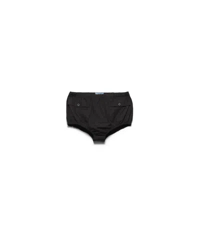 Prada Shorts Aus Popeline In Black