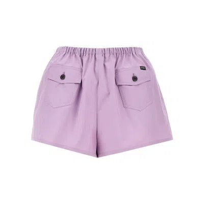 Prada Poplin Shorts In Purple