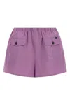 Prada Elasticated Waist Utility Shorts In Purple