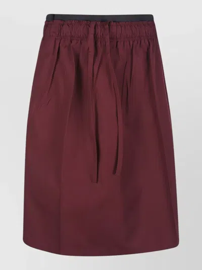 Prada Poplin Skirt Featuring Back And Front Pockets In Purple