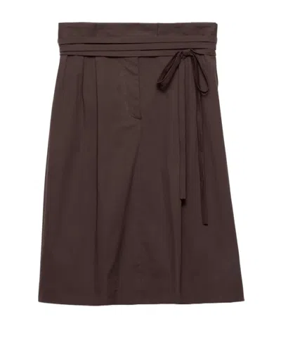 PRADA PRADA STRETCHED POPLIN SKIRT