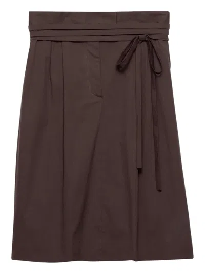 PRADA POPLIN WRAP SKIRT