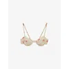 Prada Floral Print Lace-trimmed Bra In Red