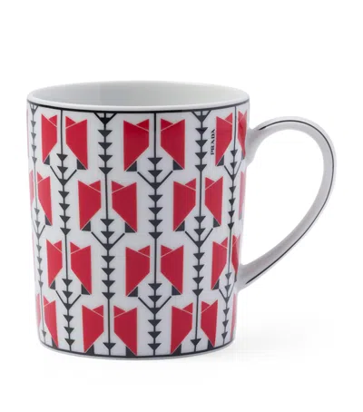 Prada Porcelain Mug In Red