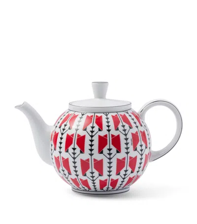 Prada Porcelain Vienna Arrows Teapot In Red