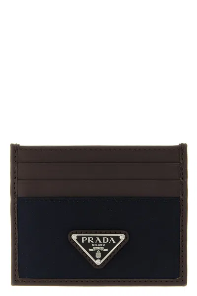 PRADA NYLON LEATHER CARDHOLDER