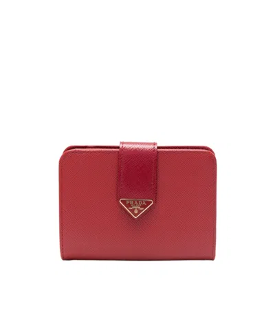 Prada Portofino Wallet In Red