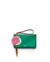 Prada Leather Zipper Pouch In Multi