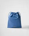 Prada Pouch Aus Re-nylon In Blue