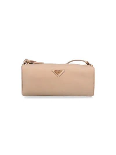 Prada Pouch In "re-nylon" In Brown
