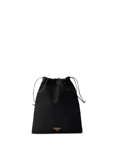 Prada Wish Re-nylon Pouch In Black