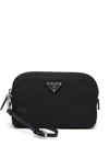 Prada Pouch Re-nylon With Zip In Black