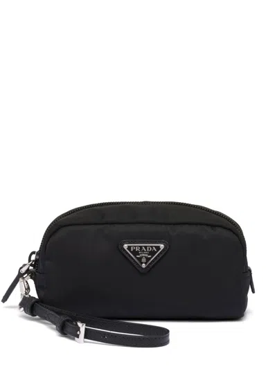 Prada Re-nylon Travel Pouch Bag In Black