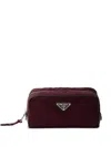 Prada Speedrock Nylon And Leather Pouch Bag In Red