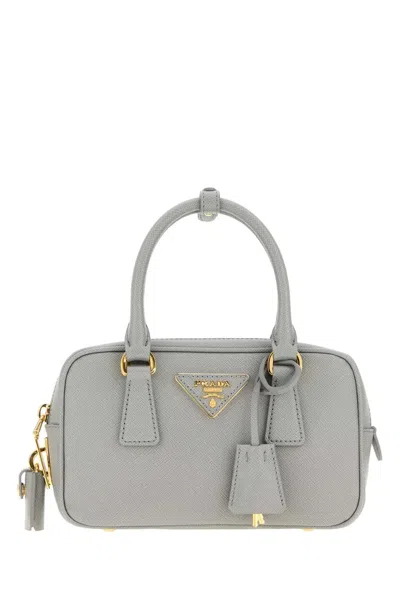 Prada Powder Blue Leather Handbag In Light Blue
