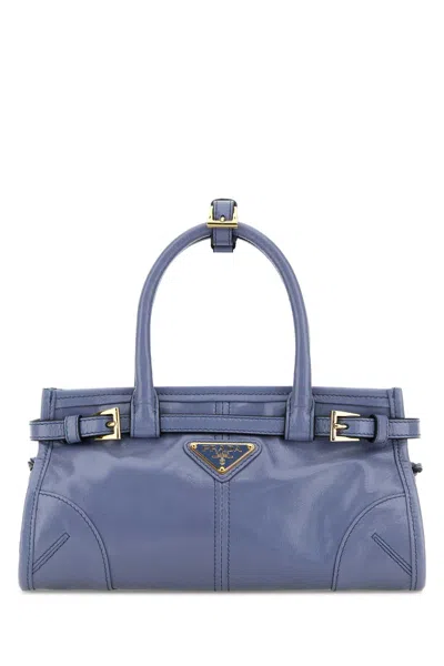 Prada Powder Blue Leather Mini  Bonnie Handbag